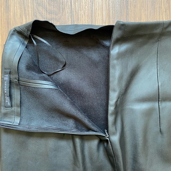 Zara Woman Faux Leather Midi Pencil Skirt - Picture 8 of 14